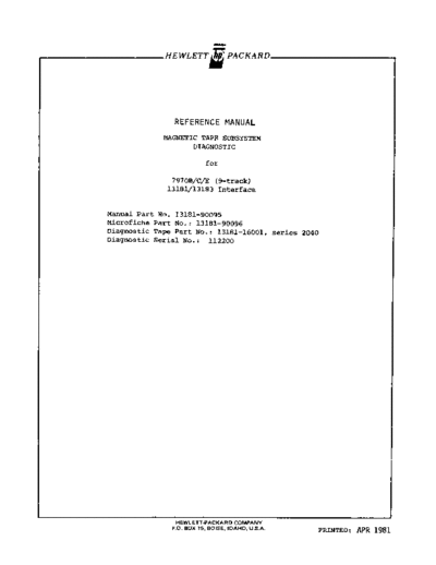HP 13181-90095 Apr-1981  HP 1000 Diagnostics 13181-90095_Apr-1981.pdf