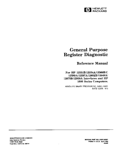 HP 24391-90001 gpRegDiag Apr82  HP 21xx diag 24391-90001_gpRegDiag_Apr82.pdf