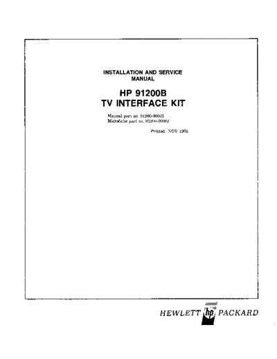 HP 91200-90001 TVintfSvc Nov76  HP 21xx interfaces 91200-90001_TVintfSvc_Nov76.pdf