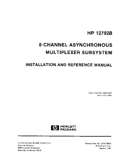 HP 12792-90020 12792B hw Jan83  HP 21xx interfaces 12792-90020_12792B_hw_Jan83.pdf