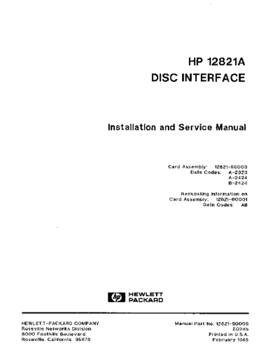 HP 12821-90006 CS80intf  HP 21xx interfaces 12821-90006_CS80intf.pdf