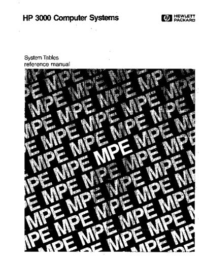 HP 32002-90003 MPE IV SysTbls Nov82  HP 3000 mpeIV 32002-90003_MPE_IV_SysTbls_Nov82.pdf