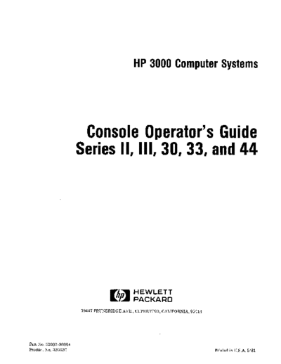 HP 32002-90004 MPE IV Console Operators Guide May81  HP 3000 mpeIV 32002-90004_MPE_IV_Console_Operators_Guide_May81.pdf