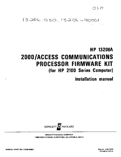 HP 13206  HP 21xx interfaces 13206.pdf