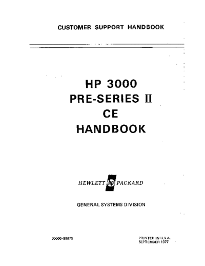 HP 30000-90070 preSII CE Sep77  HP 3000 ce_handbooks 30000-90070_preSII_CE_Sep77.pdf
