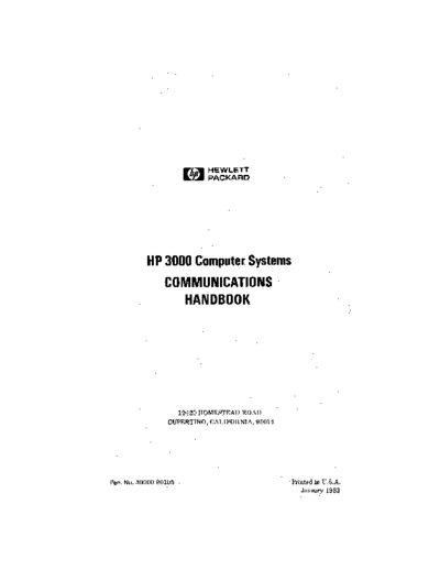 HP 30000-90105 Communications Handbook Jan1983  HP 3000 ce_handbooks 30000-90105_Communications_Handbook_Jan1983.pdf