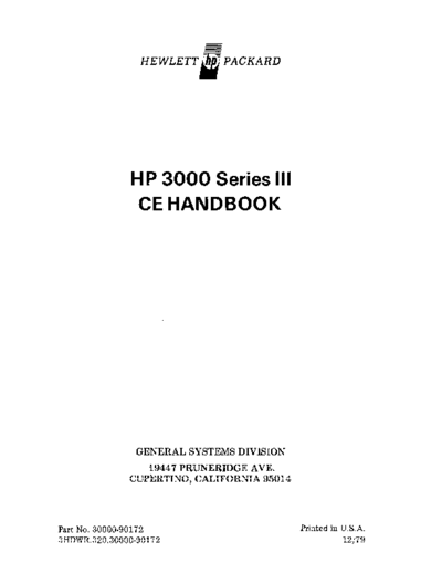 HP 30000-90172 SIII CE Dec79  HP 3000 ce_handbooks 30000-90172_SIII_CE_Dec79.pdf