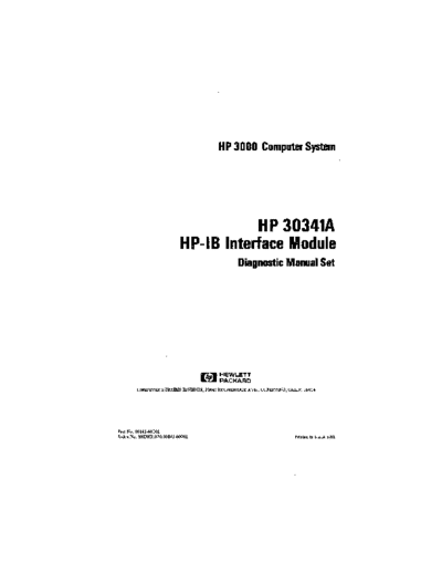 HP 30341-60001 HP 30341A HP-IB Interface Module Diagnostic Manual Set May1981  HP 3000 diagnostics 30341-60001_HP_30341A_HP-IB_Interface_Module_Diagnostic_Manual_Set_May1981.pdf