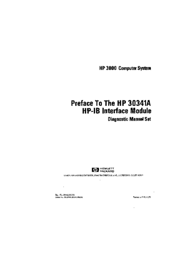 HP 30341-90003 Preface To The   30341A  -IB Interface Module Diagnostic Manual Set May1981  HP 3000 diagnostics 30341-90003_Preface_To_The_HP_30341A_HP-IB_Interface_Module_Diagnostic_Manual_Set_May1981.pdf