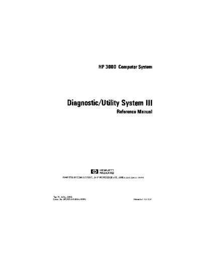 HP 30341-90005_Diagnostic_Utility_System_III_Reference_Manual_May1981  HP 3000 diagnostics 30341-90005_Diagnostic_Utility_System_III_Reference_Manual_May1981.pdf
