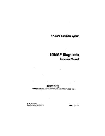 HP 30341-90008 IOMAP Diagnostic Reference Manual May1981  HP 3000 diagnostics 30341-90008_IOMAP_Diagnostic_Reference_Manual_May1981.pdf
