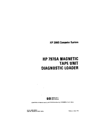 HP 30341-90010 HP 7976A Magnetic Tape Unit Diagnostic Loader May1981  HP 3000 diagnostics 30341-90010_HP_7976A_Magnetic_Tape_Unit_Diagnostic_Loader_May1981.pdf