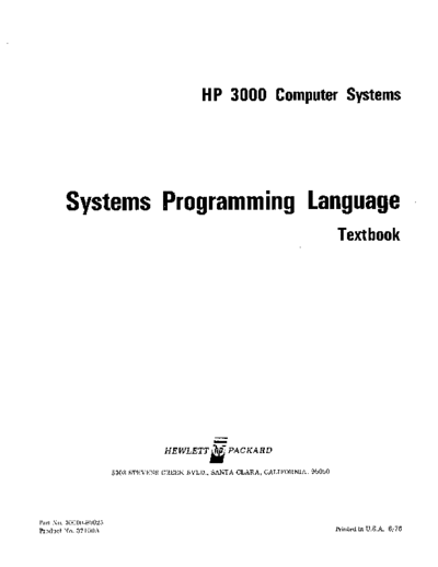 HP 30000-90025 SPL Textbook Sep77  HP 3000 mpeII 30000-90025_SPL_Textbook_Sep77.pdf