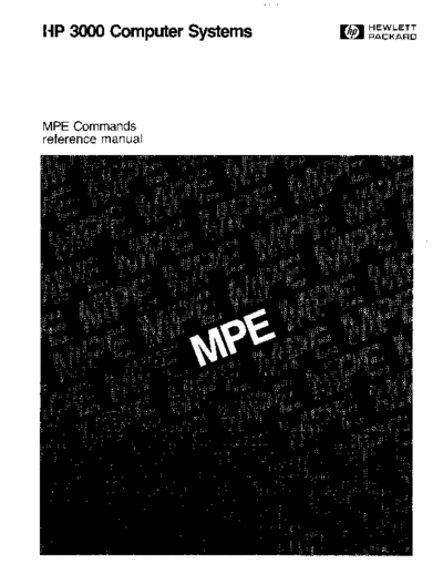 HP 30000-90009 MPE IV Commands Jan81  HP 3000 mpeIV 30000-90009_MPE_IV_Commands_Jan81.pdf