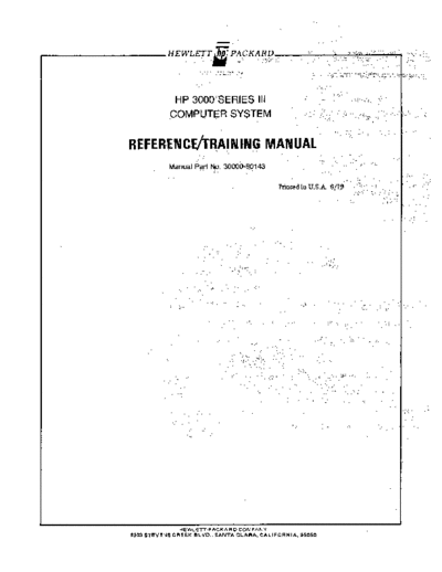 HP 30000-90143 HP 3000 Series III Reference Training Manual Jun1979  HP 3000 seriesIII 30000-90143_HP_3000_Series_III_Reference_Training_Manual_Jun1979.pdf