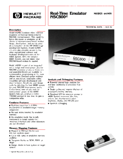 HP 5955-9219 Real-Time Emulator NSC800 Aug-1983  HP 64000 brochures 5955-9219_Real-Time_Emulator_NSC800_Aug-1983.pdf