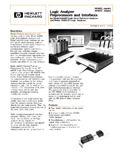 HP 5953-9222 Logic Analyzer Preprocessors and Interfaces Aug-1983  HP 64000 brochures 5953-9222_Logic_Analyzer_Preprocessors_and_Interfaces_Aug-1983.pdf