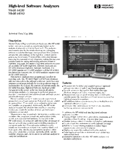 HP 5953-9297 High-Level Software Analyzers May-1986  HP 64000 brochures 5953-9297_High-Level_Software_Analyzers_May-1986.pdf