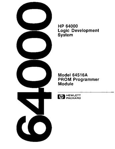 HP 64516-90901 May-1985  HP 64000 hardware 64516-90901_May-1985.pdf