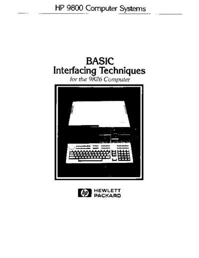 HP 09826-90020 BASIC1.0 InterfaceTechniques Oct81  HP 9000_basic 1.0 09826-90020_BASIC1.0_InterfaceTechniques_Oct81.pdf