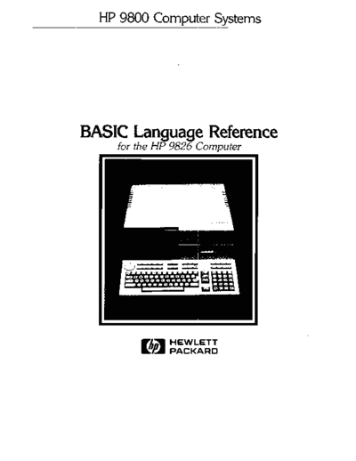 HP 09826-90055 BASIC1.0 LangRef Nov81  HP 9000_basic 1.0 09826-90055_BASIC1.0_LangRef_Nov81.pdf