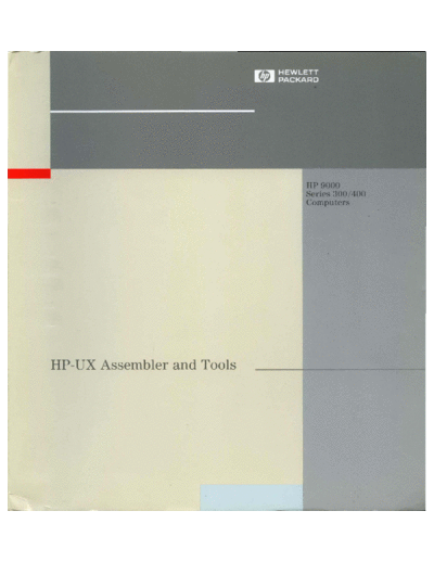 HP B1864-90004 HP-UX Assembler and Tools 300 400 Jan91  HP 9000_hpux 8.x B1864-90004_HP-UX_Assembler_and_Tools_300_400_Jan91.pdf