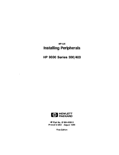 HP B1864-90011 HP-UX Installing Peripherials Aug92  HP 9000_hpux 9.x B1864-90011_HP-UX_Installing_Peripherials_Aug92.pdf