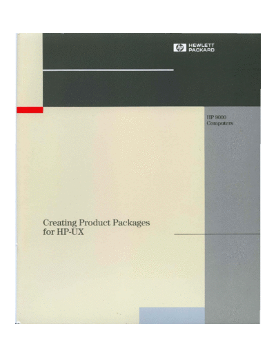 HP B2355-90031 Creating Product Packages for HP-UX Aug92  HP 9000_hpux 9.x B2355-90031_Creating_Product_Packages_for_HP-UX_Aug92.pdf