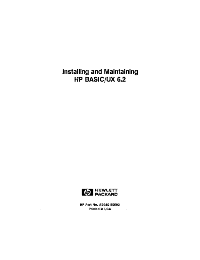 HP E2040-90002 Installing and Maintaining BASIC UX 6.2 Aug91  HP 9000_hpux basic_ux E2040-90002_Installing_and_Maintaining_BASIC_UX_6.2_Aug91.pdf