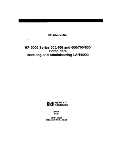 HP 98194-60526 Installing and Administering LAN 9000 Software Feb91  HP 9000_hpux lan_9000 98194-60526_Installing_and_Administering_LAN_9000_Software_Feb91.pdf