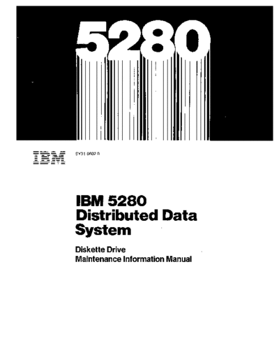 IBM SY31-0602-0 5280 Diskette Drive MIM Mar80  IBM 528x ce SY31-0602-0_5280_Diskette_Drive_MIM_Mar80.pdf