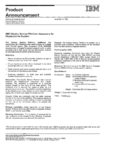 IBM Display Station Platform Accessory for Displaywriter System Nov82  IBM 6580_Displaywriter productAnnoucements Display_Station_Platform_Accessory_for_Displaywriter_System_Nov82.pdf