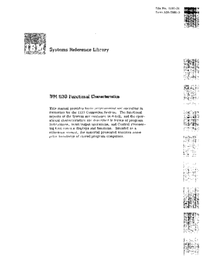 IBM A26-5881-3 1130 Functional Characteristics  IBM 1130 functional_characteristics A26-5881-3_1130_Functional_Characteristics.pdf