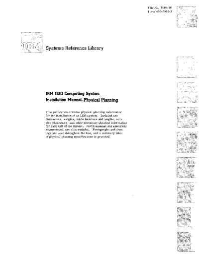 IBM A26-5914-3 1130 Computing System Installation Manual Aug67  IBM 1130 fe A26-5914-3_1130_Computing_System_Installation_Manual_Aug67.pdf