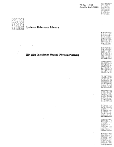 IBM GA26-5914-8 1130 Installation Manual Physical Planning Dec71  IBM 1130 fe GA26-5914-8_1130_Installation_Manual_Physical_Planning_Dec71.pdf