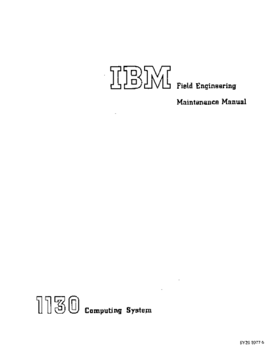 IBM SY26-5877-5 1130 FEMM Nov72  IBM 1130 fe SY26-5877-5_1130_FEMM_Nov72.pdf