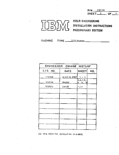 IBM 2191139 1130 Installation Jul66  IBM 1130 fe 2191139_1130_Installation_Jul66.pdf