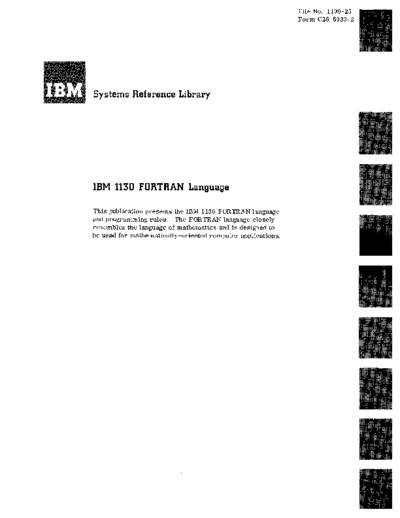IBM C26-5933-2 1130 Fortran Language 1965  IBM 1130 lang C26-5933-2_1130_Fortran_Language_1965.pdf