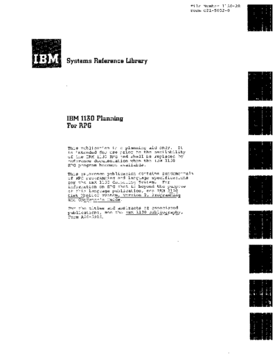 IBM C21-5002-0 1130 Planning For RPG 1968  IBM 1130 lang C21-5002-0_1130_Planning_For_RPG_1968.pdf