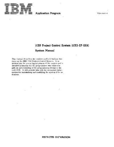 IBM Y20-0091-0 1130 Project Control System 1967  IBM 1130 projectControlSystem Y20-0091-0_1130_Project_Control_System_1967.pdf