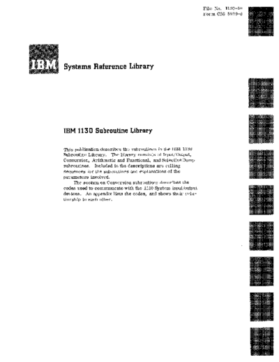 IBM C26-5929-0 1130 Subroutine Library 1965  IBM 1130 subroutines C26-5929-0_1130_Subroutine_Library_1965.pdf