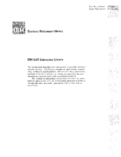 IBM C26-5929-2 1130 Subroutine Library Mar66  IBM 1130 subroutines C26-5929-2_1130_Subroutine_Library_Mar66.pdf
