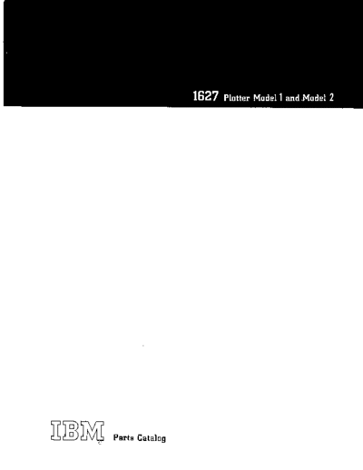 IBM 127-0780-1 1627 Plotter Parts Feb64  IBM 1620 fe 127-0780-1_1627_Plotter_Parts_Feb64.pdf