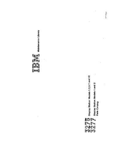 IBM S126-0005-4 3275 3277 Display Station Parts Catalog Jul76  IBM 3270 fe S126-0005-4_3275_3277_Display_Station_Parts_Catalog_Jul76.pdf