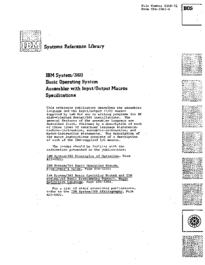 IBM C24-3361-6 BOS Assembler with Input Output Macros Jul68  IBM 360 bos_bps C24-3361-6_BOS_Assembler_with_Input_Output_Macros_Jul68.pdf