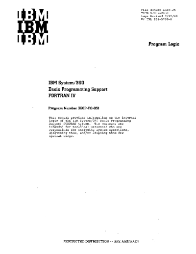 IBM Z28-6620-0 Basic Programming System FORTRAN IV PLM Mar66  IBM 360 bos_bps Z28-6620-0_Basic_Programming_System_FORTRAN_IV_PLM_Mar66.pdf