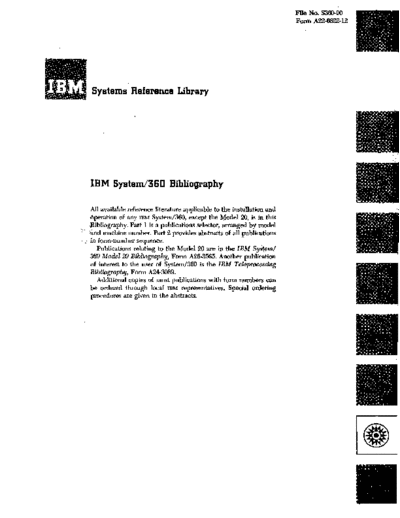 IBM A22-6822-12 360 Bibliography Dec68  IBM 360 bibliography A22-6822-12_360_Bibliography_Dec68.pdf