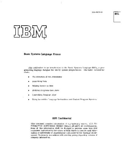IBM Z28-6678 BSL primer  IBM 360 bsl Z28-6678_BSL_primer.pdf