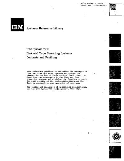 IBM GC24-5030-8 Disk and Tape Operating Systems Concepts and Facilities Oct70  IBM 360 dos GC24-5030-8_Disk_and_Tape_Operating_Systems_Concepts_and_Facilities_Oct70.pdf