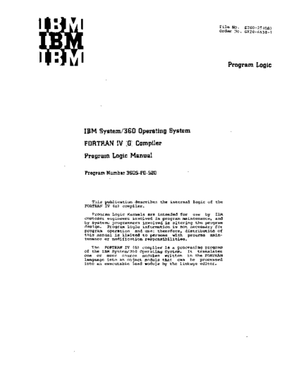 IBM GY28-6638-1 FortG PgmLogMan  IBM 360 fortran GY28-6638-1_FortG_PgmLogMan.pdf